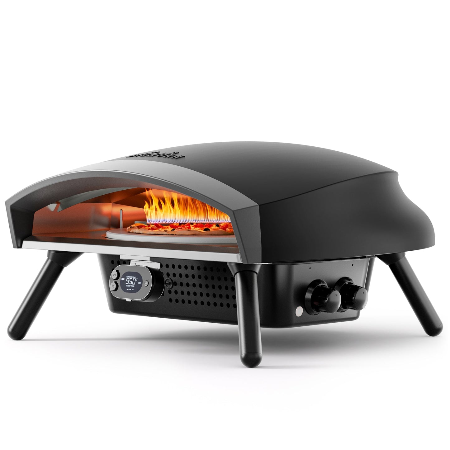 16" Portable Propane Gas Pizza Oven - Auto-Rotating Stone
