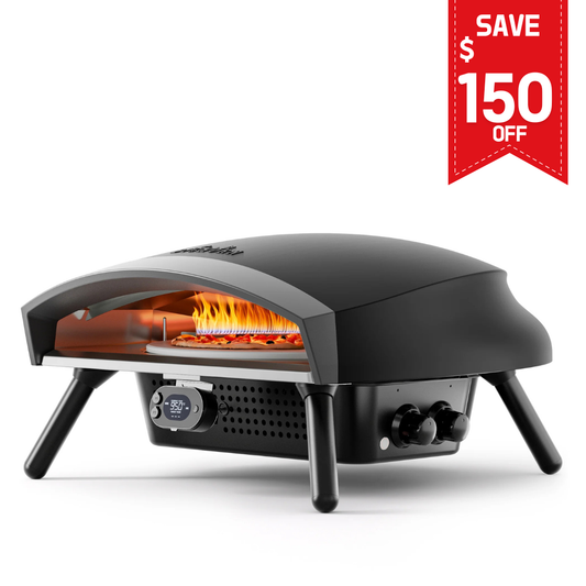 16" Portable Propane Gas Pizza Oven - Auto-Rotating Stone