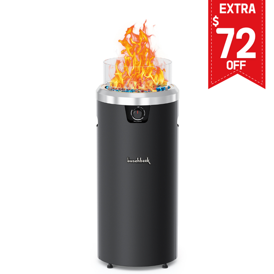 15" Outdoor Propane Fire Pit Column - Round