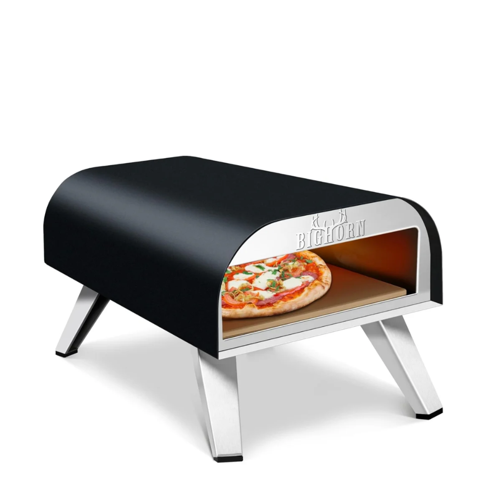 12" Portable Propane Gas Pizza Oven - Black