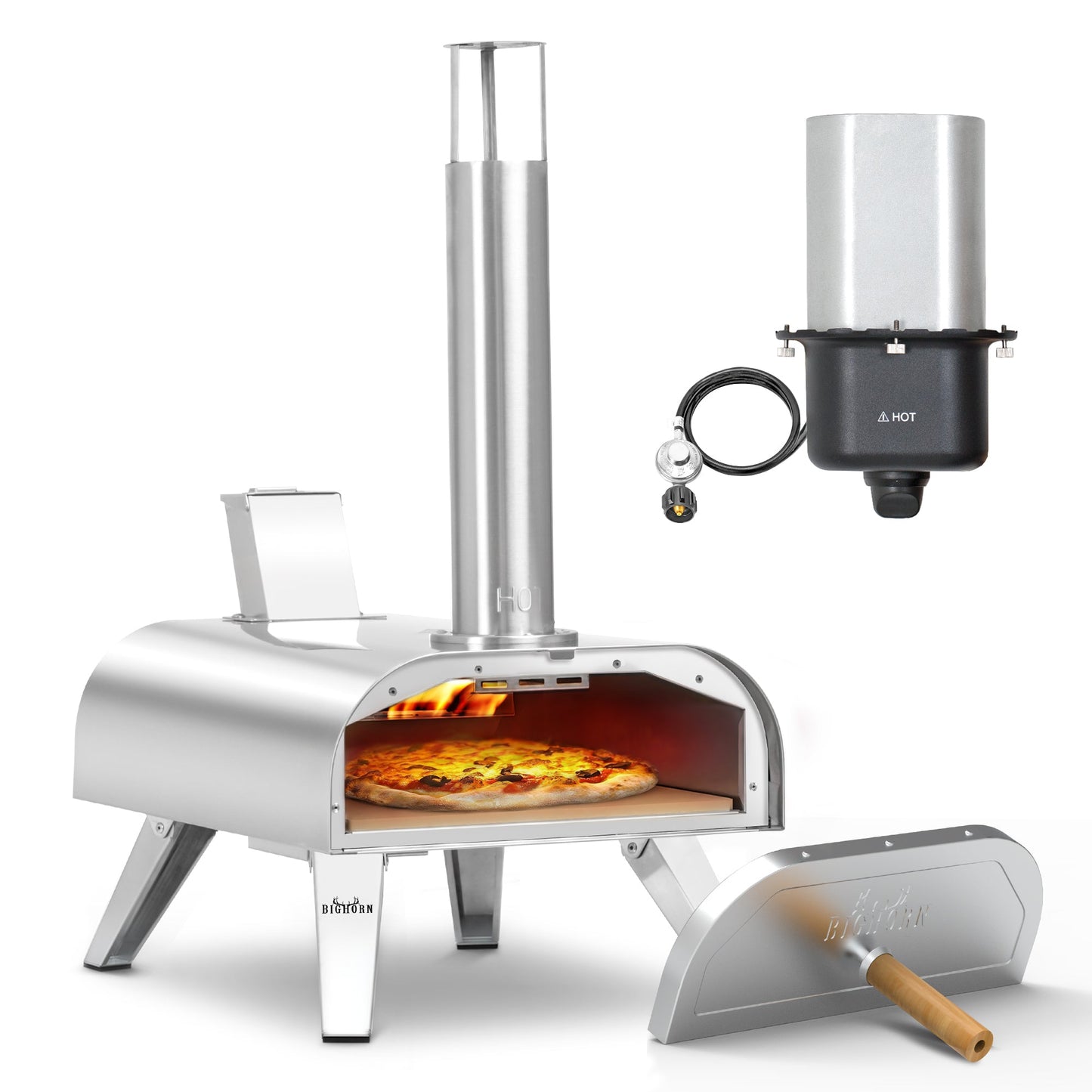 12" Multi-Fuel Pizza Oven - Pellet + Gas