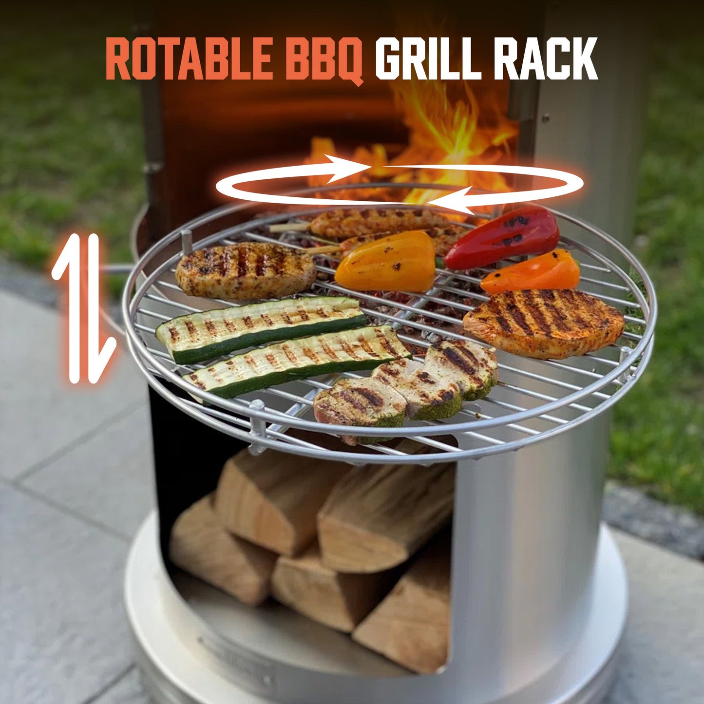 Twin-Walled Stainless Steel Chiminea (90.6") - Wood Burning