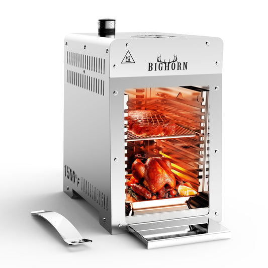 Portable Propane Infrared Steak Grill (9") - Stainless Steel