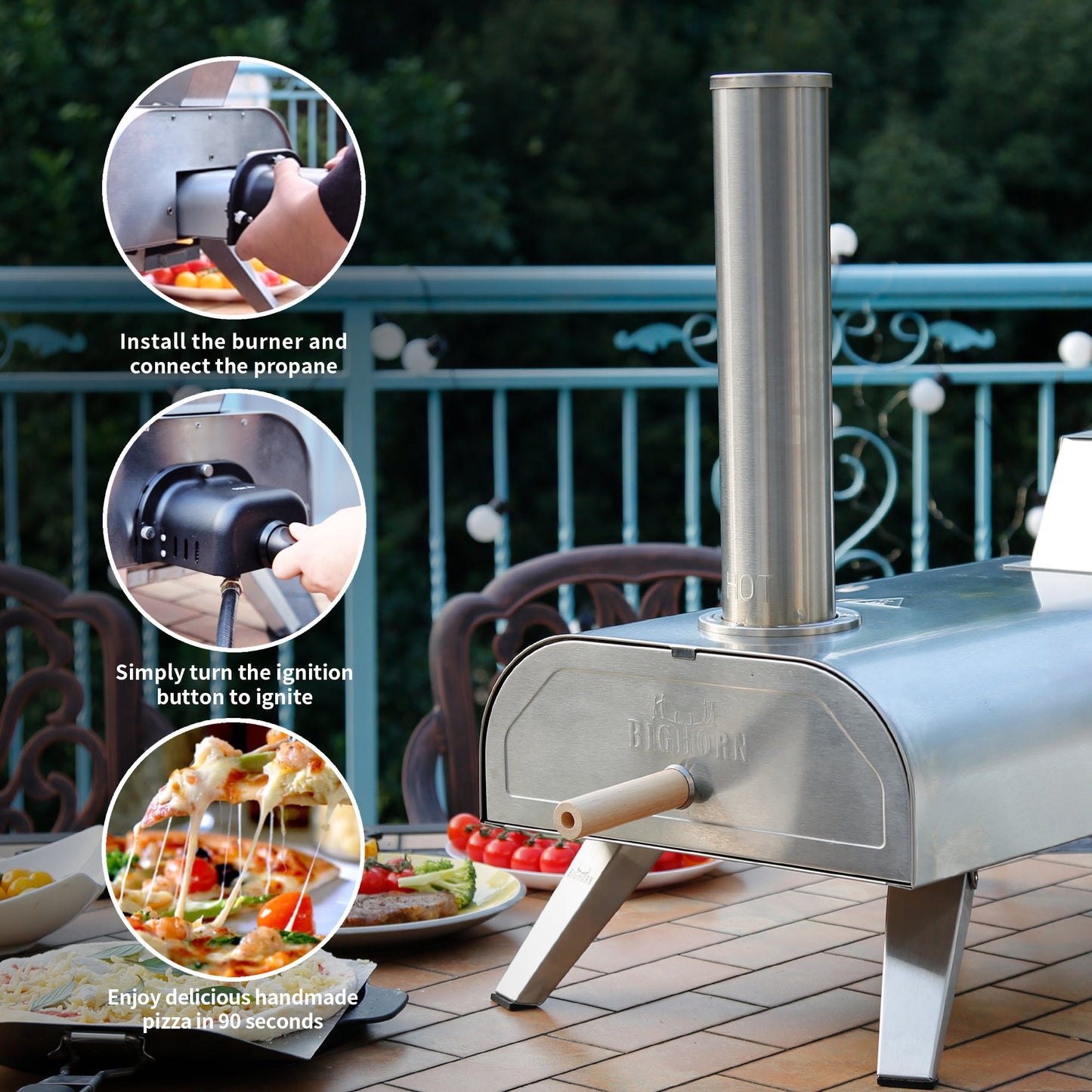 12" Multi-Fuel Pizza Oven - Pellet + Gas