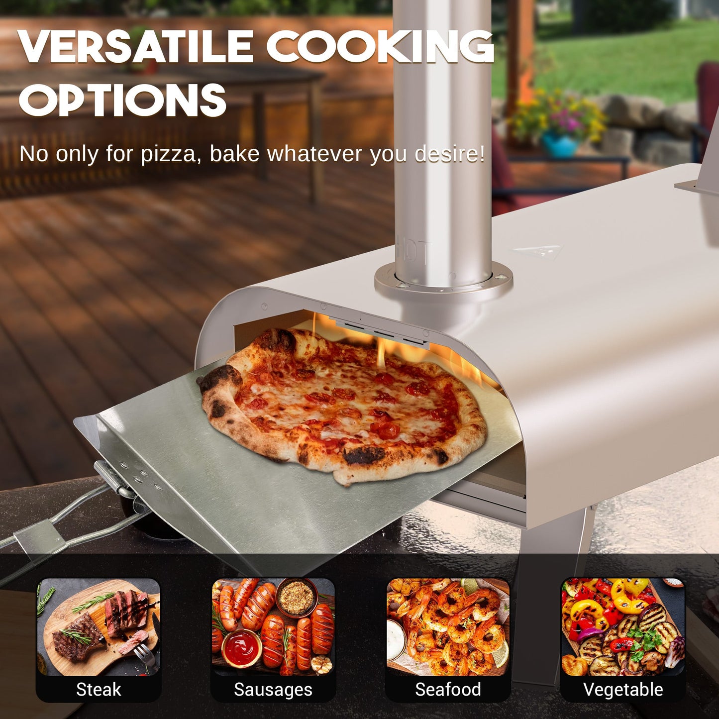 12" Multi-Fuel Pizza Oven - Pellet + Electric