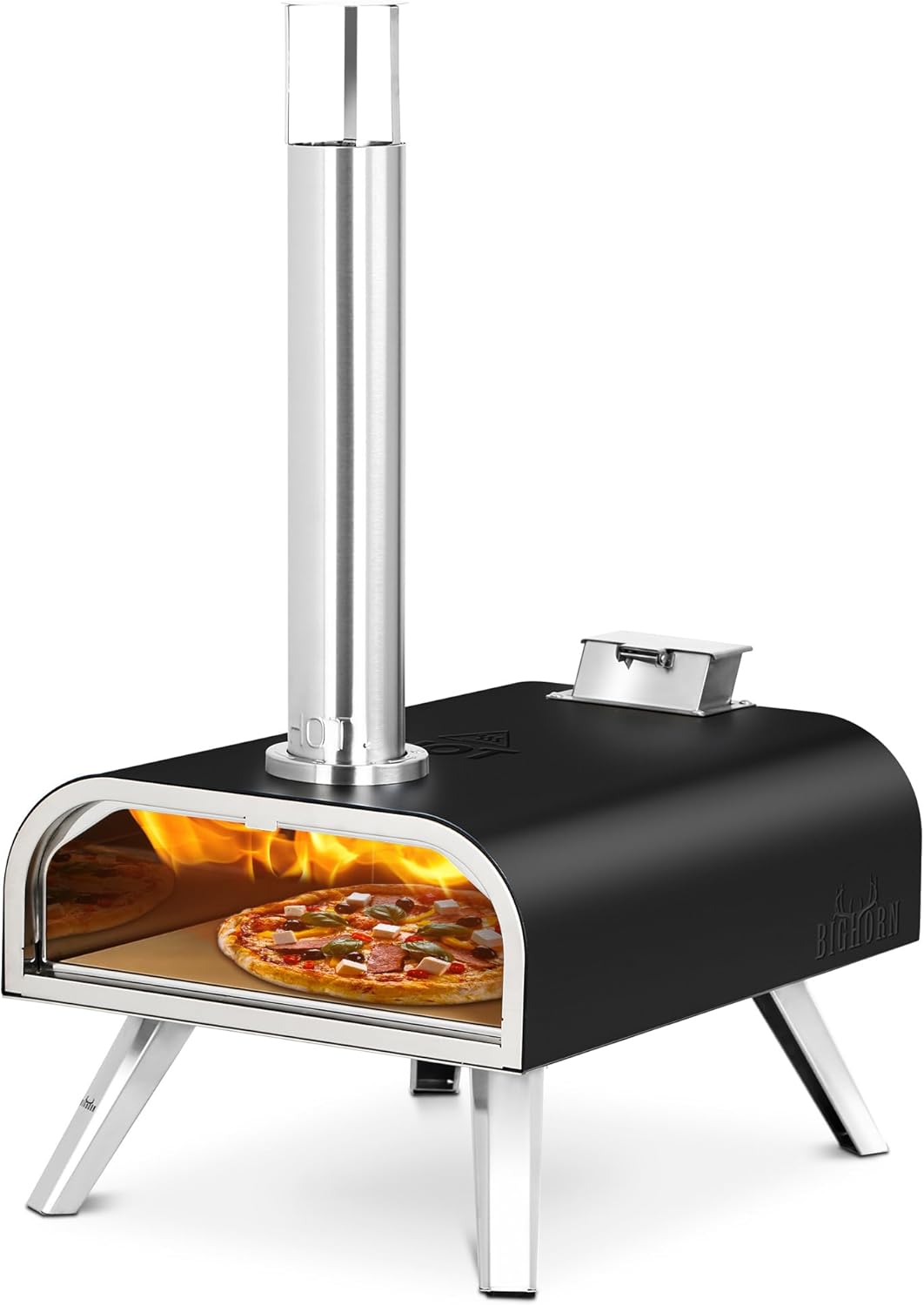 16" Portable Wood Pellet Pizza Oven - Black