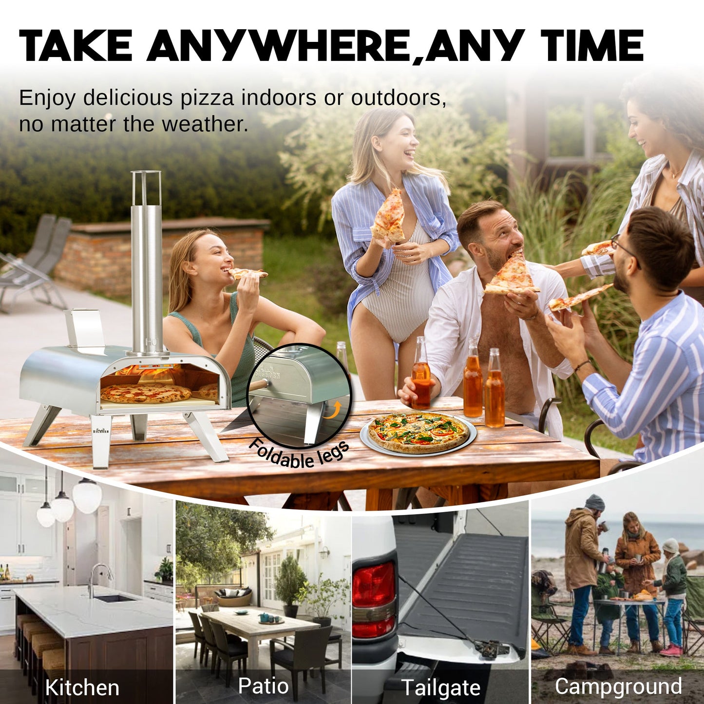 12" Multi-Fuel Pizza Oven - Pellet + Electric