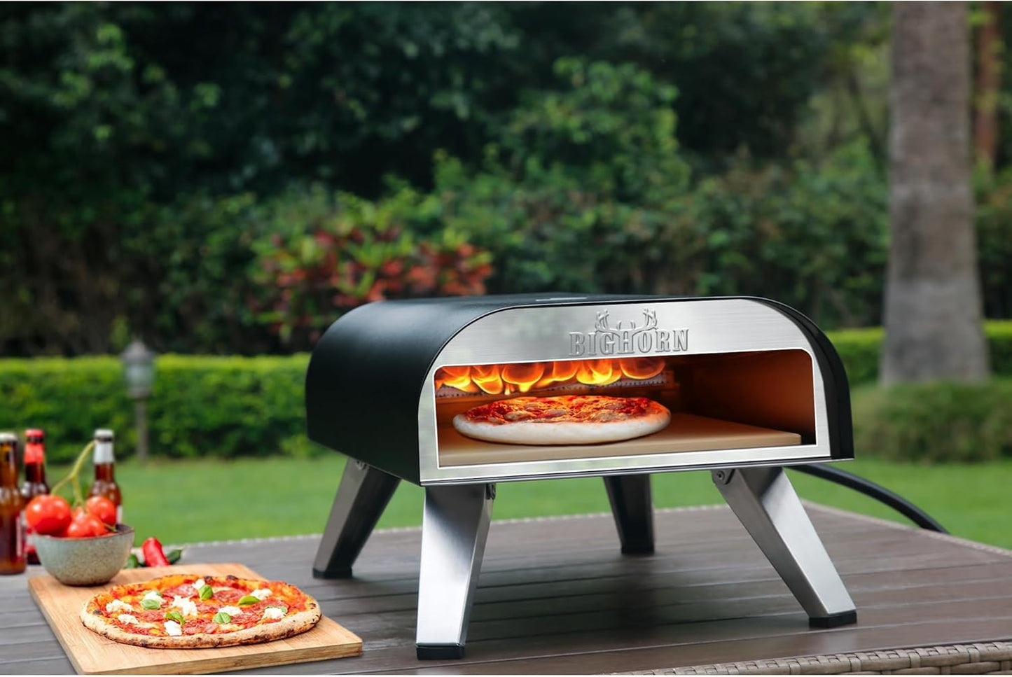 12" Portable Propane Gas Pizza Oven - Black