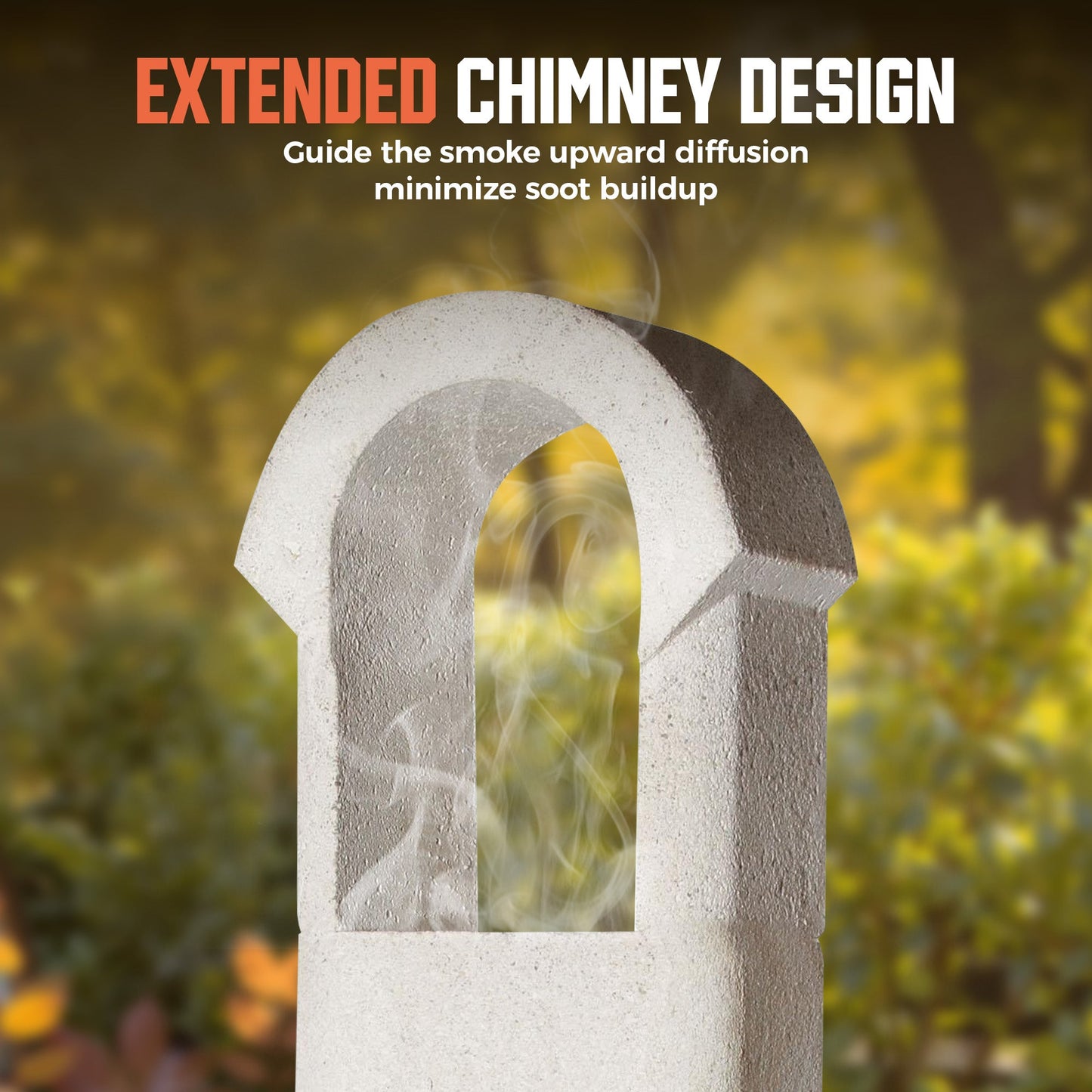 Concrete Outdoor Fireplace with Grill (79.9")