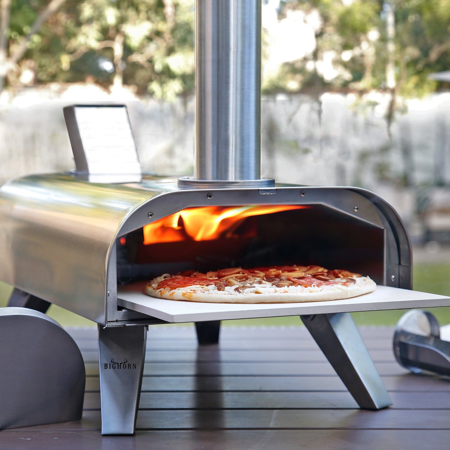 12" Portable Wood Pellet Pizza Oven - Black